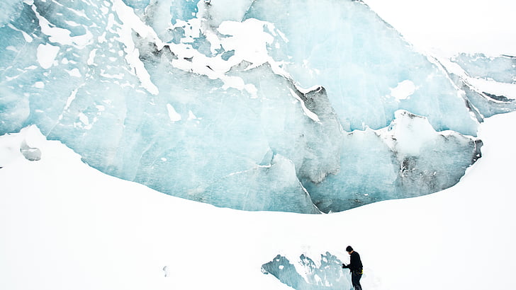 homme, glace, montagne, en journée, le parc national, nationalité, température froide