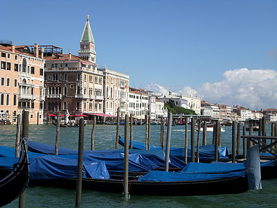 Venedig, kanal, vand gondola, Italien, bådene, Canal grande, gondoler