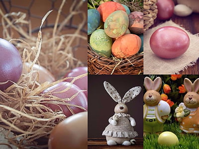 latar belakang, Paskah, telur, warna-warni telur, Kelinci, Selamat Paskah, Telur Paskah