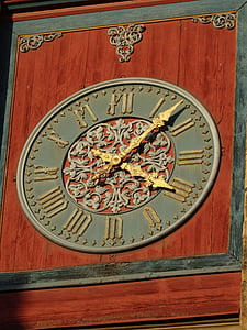 시계, 오래 된, 채우기, 프랑스, 교회, 바늘, 타워