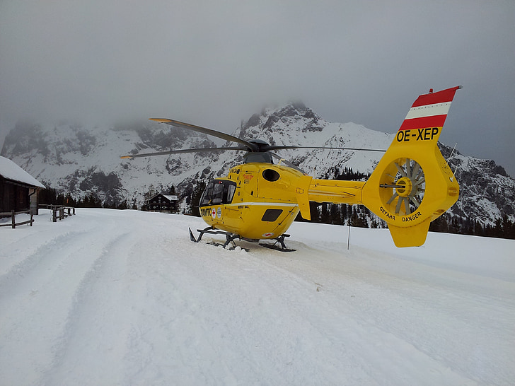 helicòpter de rescat, rescat de muntanya, rescat, muntanya, l'hivern, neu, helicòpter