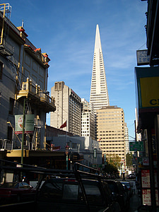 San, Francisco, Californië, skyline, wolkenkrabber, trans america piramide