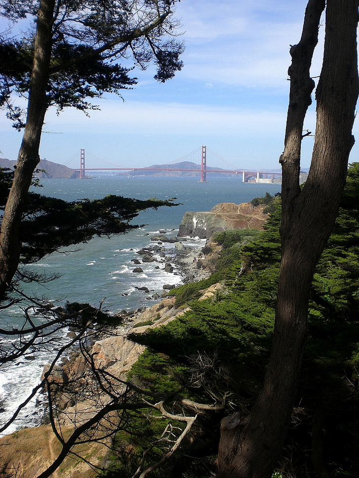 Widok, Golden gate, San francisco, Most - człowiek struktura, Kalifornia, Stany Zjednoczone Ameryki, Golden gate bridge