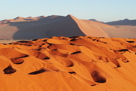 дюны, sossuvlei, Намибия, Африка, песок, Национальный парк, Восход
