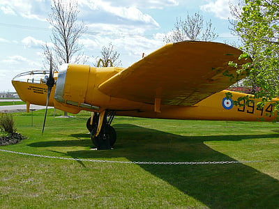 yellow, airplane, aircraft, transportation, aeroplane, fuselage, wing