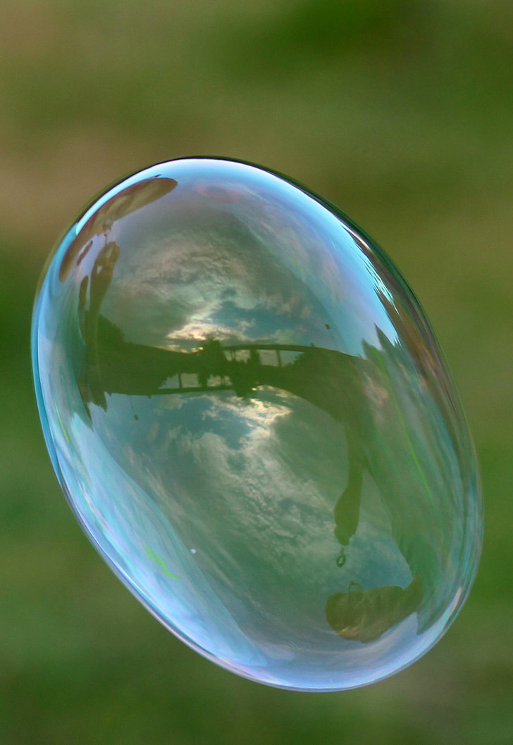 soap bubble, reflection, bridge, bula