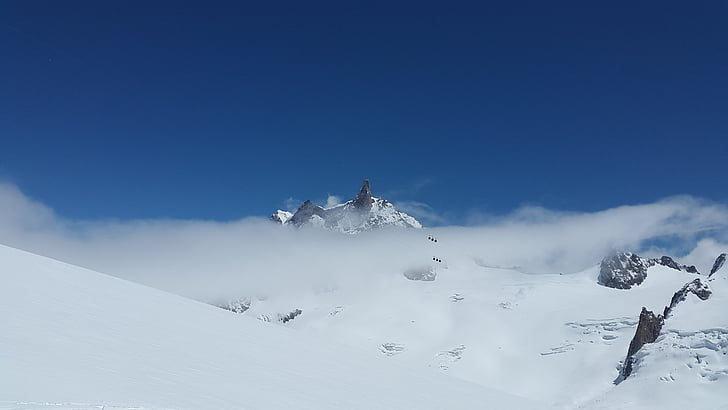 Dent du géant, Grand jorasses, vysoké hory, Chamonix, Mont blanc skupina, hory, alpské