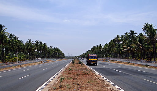 motorväg, trafik, Street, Road, Ah-47, Asia karnataka, Indien
