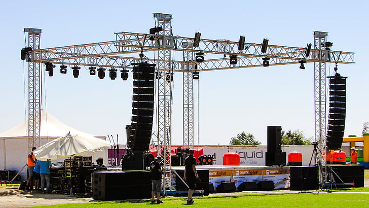 stage, concert, equipment, crew, staff