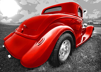 hot rod, old, car, retro, classic, vintage, automobile