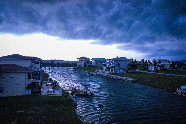 폭풍, 플로리다, 구름, 자연, 날씨, 조 경, 비치