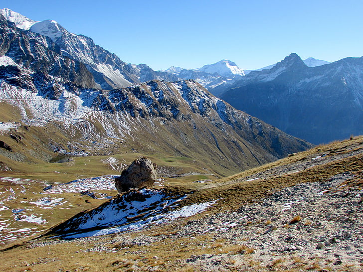 Άλπεις, βουνά, Γαλλία, φύση, τοπίο, Χειμώνας, Τουρισμός