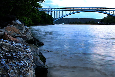 Henry hudson most, rijeke Hudson, Rijeka, Manhattan, most, s reketom Inwood, Harlem Rijeka