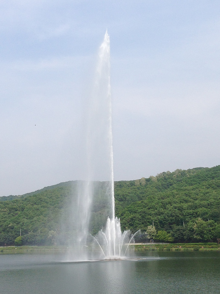 fountain, yuldong park, water