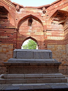 complejo de Qutab, piedra de la tumba, arco, monumento islámico, la UNESCO Patrimonio de la humanidad, Delhi, Monumento