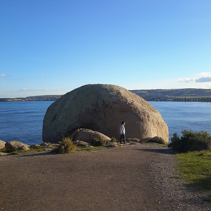 Isla del granito, australia del sur, roca, grandes, mar