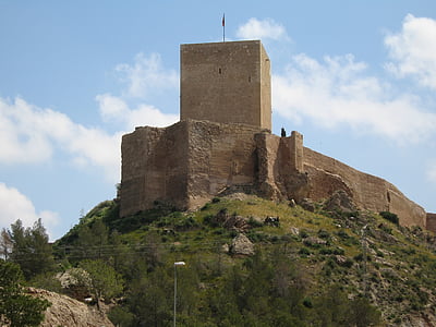 castle, stone, fortress, tower, old building, historical, spain