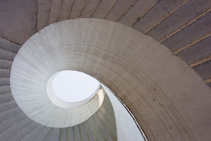 Treppen, Architektur, Geheimnis, Kurve, Runde, Detail der, Geheimnis