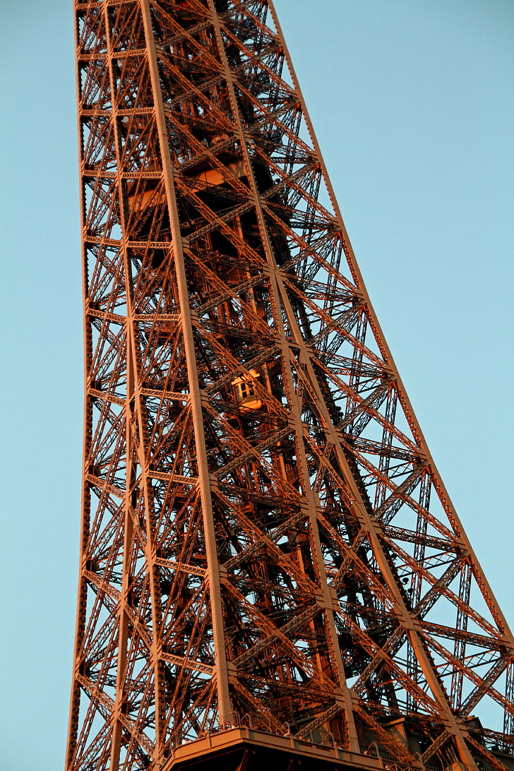 dvigalo, Eiffel, stolp, arhitektura, železa, turizem, Pariz