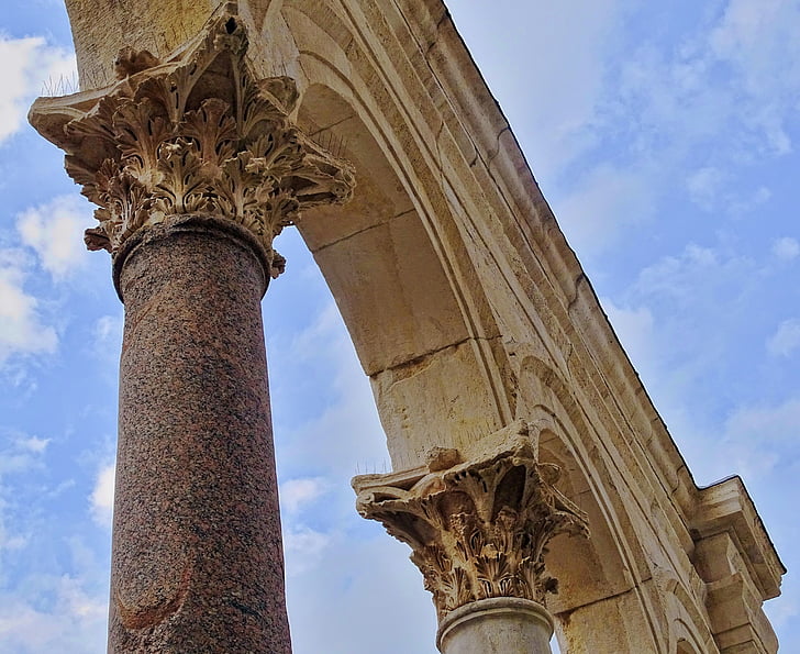 coloane, Croaţia, Split, dioakletianpalast, oraşul vechi, Europa, clădire