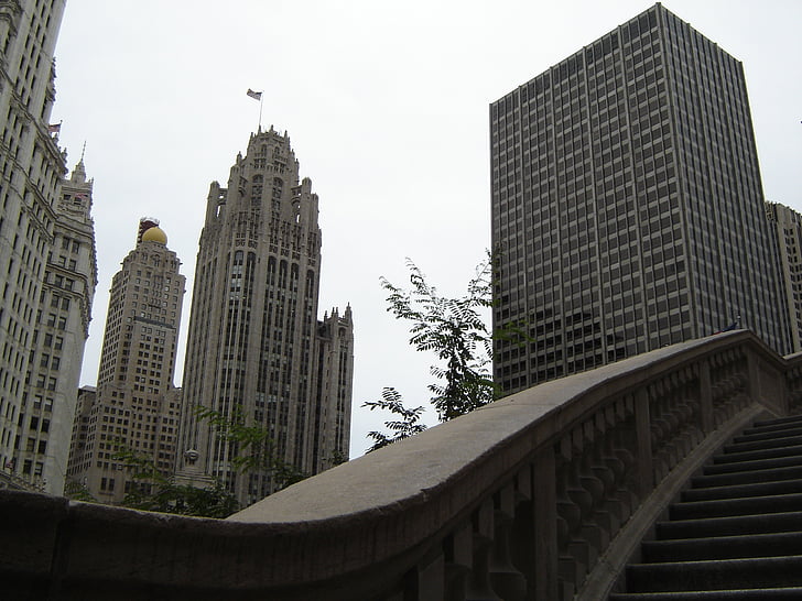 budynki, Chicago, Miasto