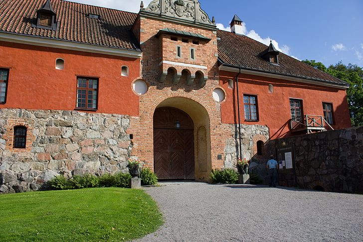 Zamek, budynek, Architektura, odkryty, Szwecja