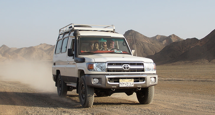 deserto, jipe, veículo off-Road, Egito, aventura, areia, safári no deserto