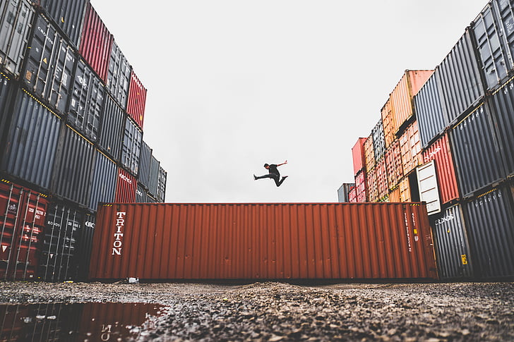 business, commerce, container, export, dom, industry, jumping