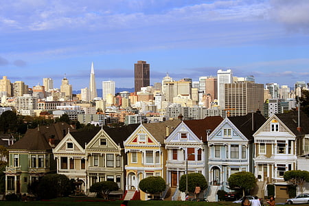 Сан-Франциско, околиці, місто, міський пейзаж, Вулиця, Будинки, Архітектура