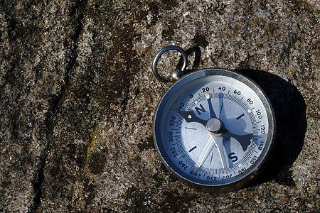 Kompass, Põhja, Graniit, kivi, struktuur