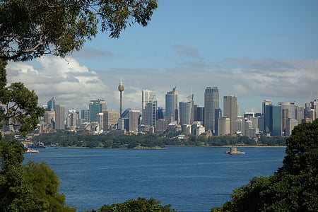 Sydney, luka, more, Prikaz, brodovi, oceana, Australija