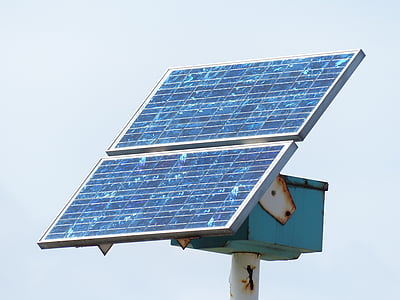 células solares, energía, actual, medio ambiente, generación de energía, azul, silicio
