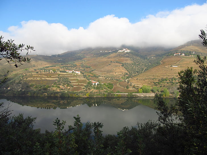 Португалия, долината, река, Douro, природата, пейзаж, планински