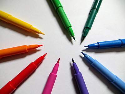 baner, farger, flerfarget, tegning, kreativitet, kreative, blekk