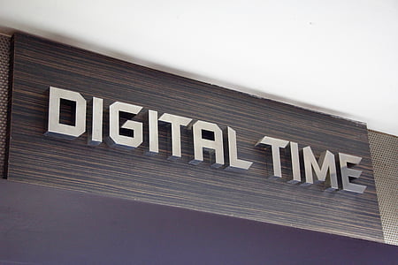 digital time, lettering, signs, shop, silver, wood