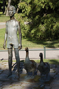 Ferreira da Silva, ragazzo, Pastorello, oche, oche giovani, Malmö, scultura