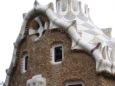Barcelona, Španělsko, Architektura, Domů, cesta, Gaudi