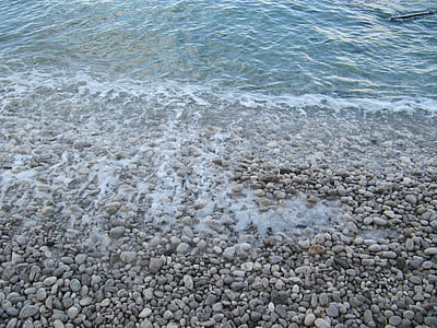 ūdens, akmeņi, pludmale, auksti, skaidrs