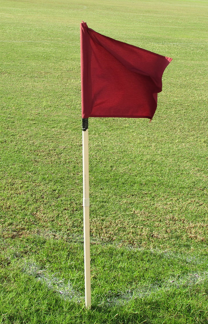 corner kick, flag, soccer, football, field