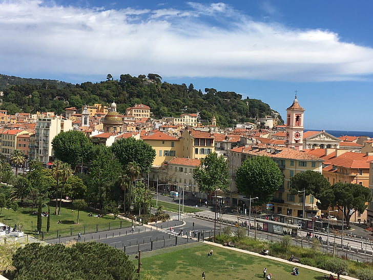 Muy bien, Francia, Côte d ' Azur, paisaje, arquitectura, ciudad, panorámica
