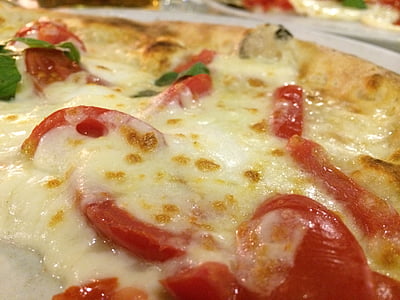 Pizza, italiensk, middag, tomat, frokost, ost, bagt