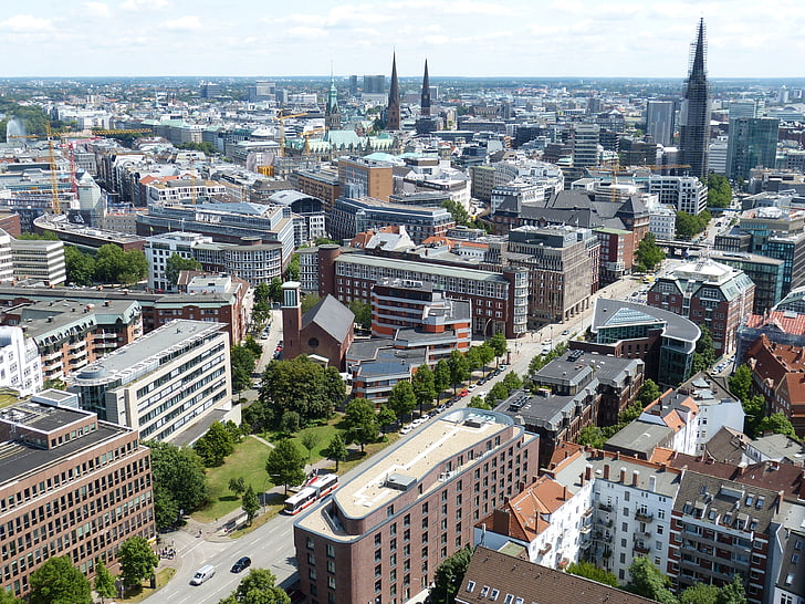 Hamburg, City, Hansalinn, Saksamaa, hoone, Tower, Michel