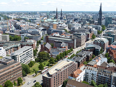 Hamburg, staden, Hanseatic stad, Tyskland, byggnad, tornet, Michel