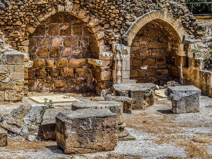 les ruines, gothique, architecture, Église, XIIIe siècle, Cathédrale de latin de paphos, médiévale