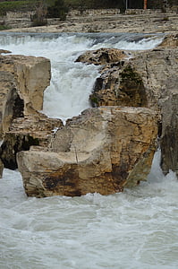 rock, current, water, cascade, water courses, river, force