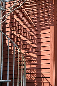 stairs, shadow, metal, light, architecture, staircase, gradually