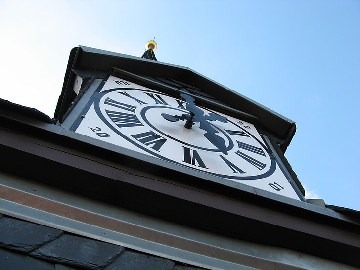 kerk klok, klok, kerk, klokkentoren, tijd van