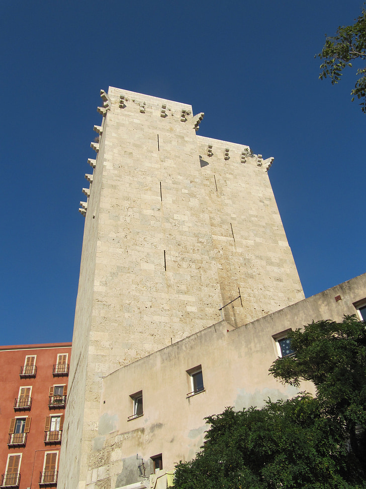 Elephant tower, Sardinien, Cagliari, gamla stan