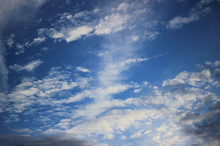 구름, 자연, 블루, 스카이, 아름 다운, 오후, 극적인 하늘