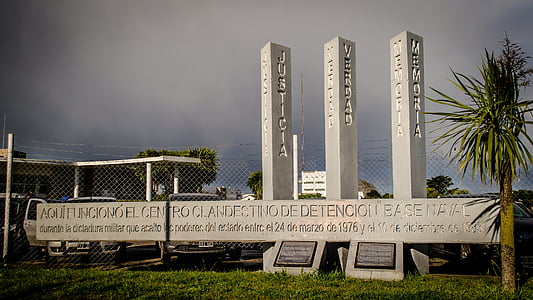 Memorial, Mar del plata, Argentinië, ontbrekende, militaire junta, marinebasis, monument
